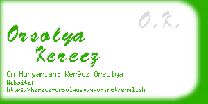 orsolya kerecz business card